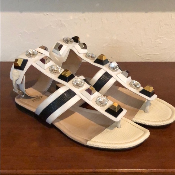 fendi studded sandals